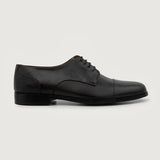 Black Full-Grain leather Shoes - Goodyear Welt Construction & Front Toe Box Detail