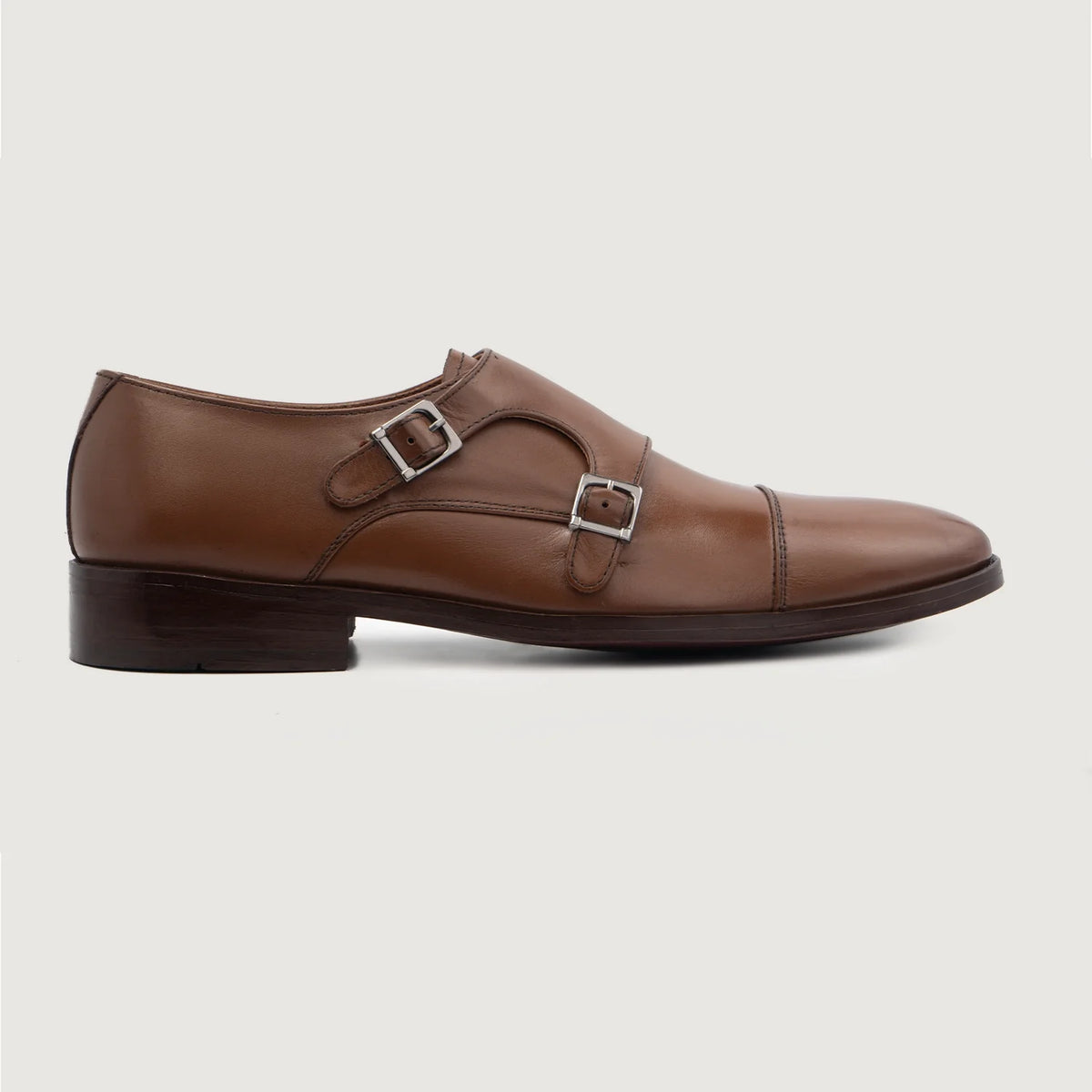 Brown Full-Grain leather Shoes - بناء غوديير ويلت المتين وتفاصيل مقدمة الحذاء