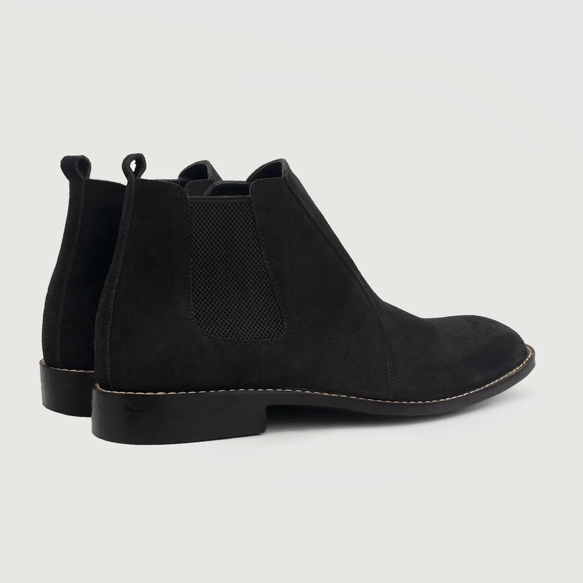 Clarkson Chelsea أسود Suede أحذية بوت جلدية رجالي For Men - دعامة الكعب المقواة وتفاصيل الخياطة المزدوجة الدقيقة