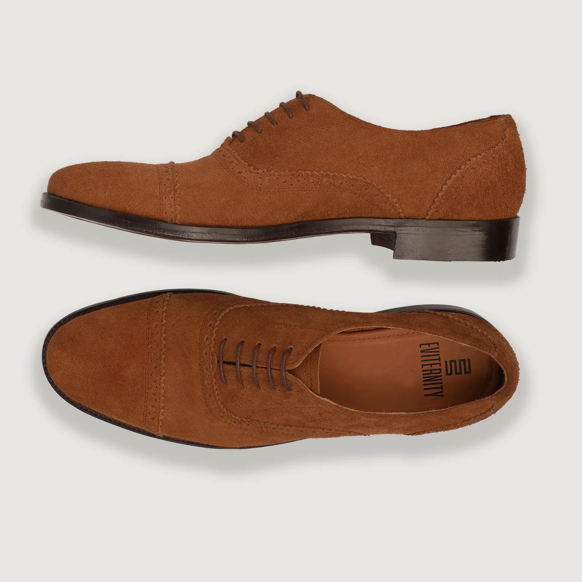Greyson Brogues Oxford بني Suede أحذية جلدية كلاسيكية رجالي For Men - دعامة الكعب المقواة وتفاصيل الخياطة المزدوجة الدقيقة