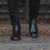 Styled On-Foot Perspective Demonstrating Ankle Fit & Silhouette on Model