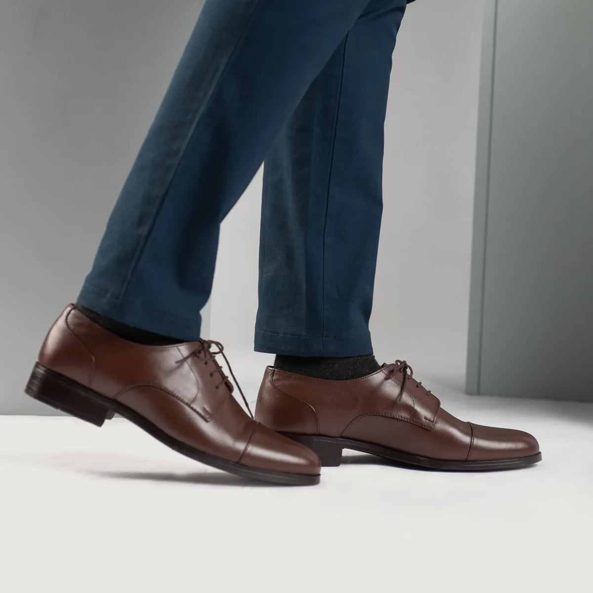 Orlaven Attorney Derby بني أحذية جلدية كلاسيكية رجالي footwear image 9