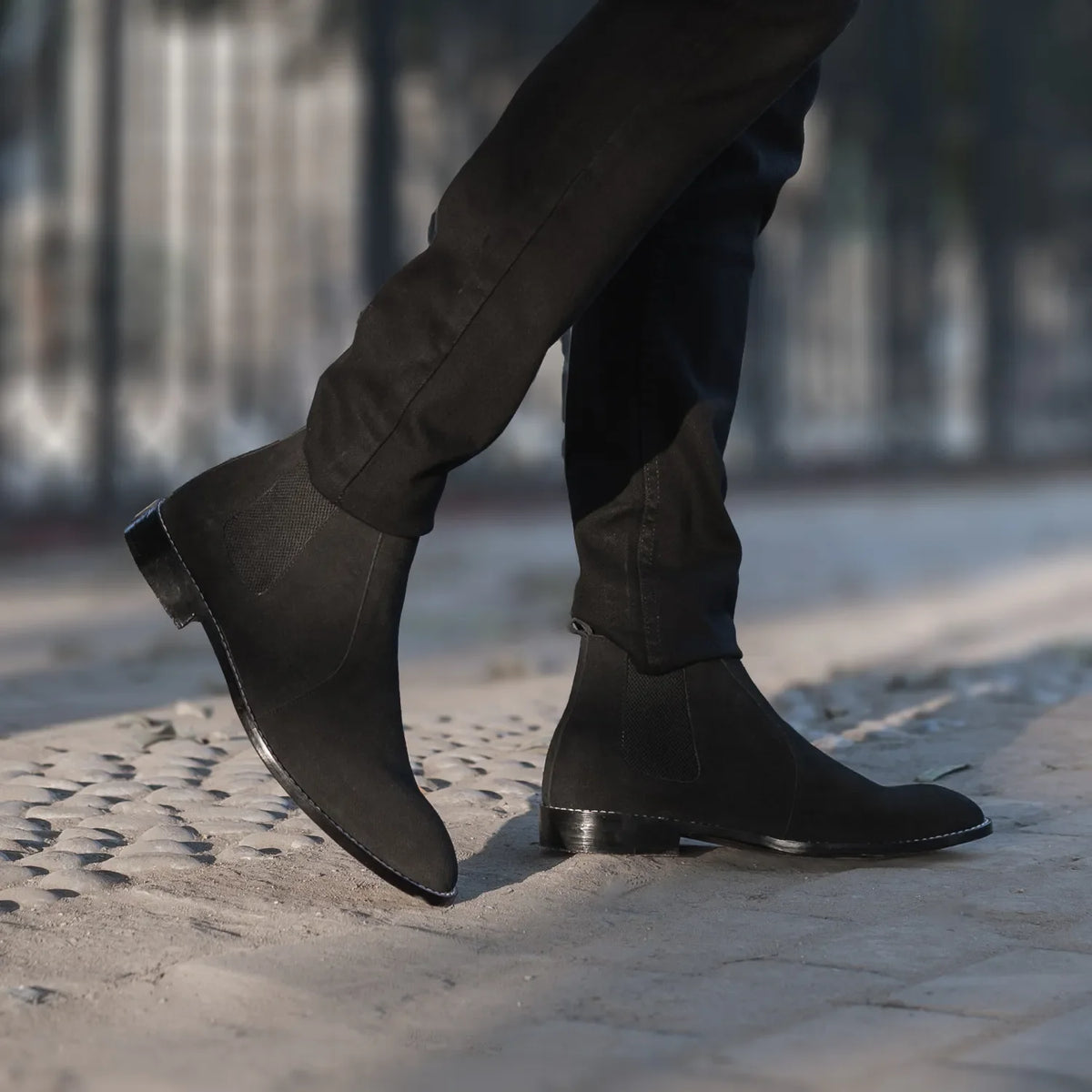 Orlaven Clarkson Chelsea أسود Suede أحذية بوت جلدية رجالي footwear image 9