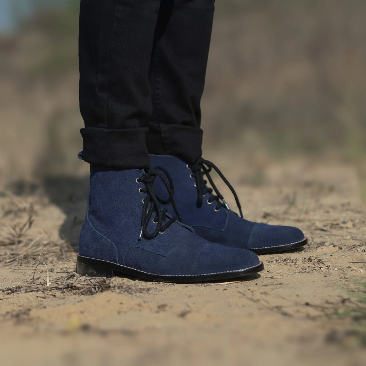 Orlaven Knight Derby Midnight أزرق Suede أحذية بوت جلدية رجالي footwear image 9