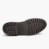 High-Traction Rubber Outsole & Lug Tread Pattern on Captain StormKing® Dark Olive Matte Leather Boots