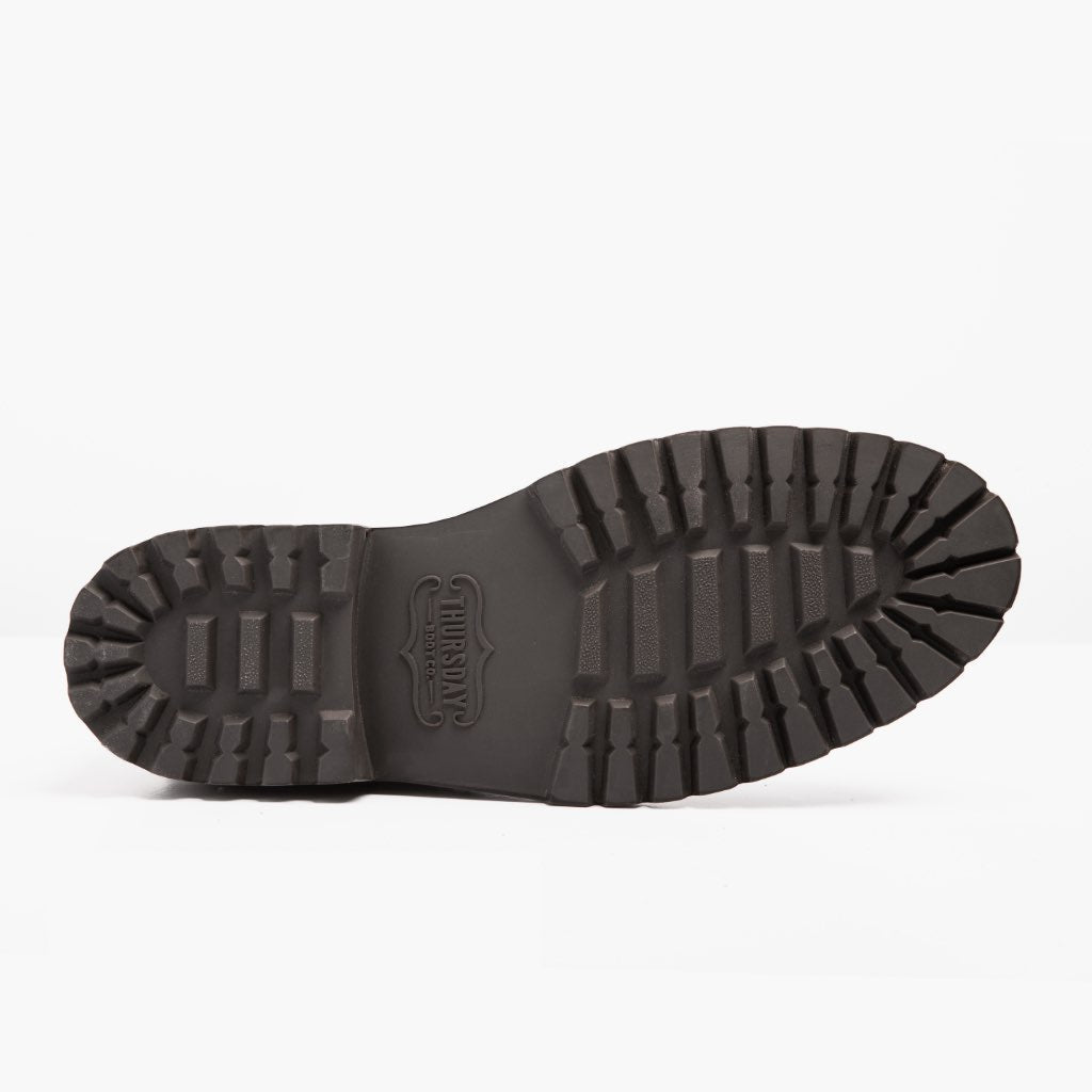 High-Traction Rubber Outsole & Lug Tread Pattern on Captain StormKing® Tobacco أحذية بوت جلدية رجالي