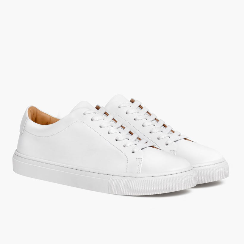 Encore White Leather Sneakers نسائي