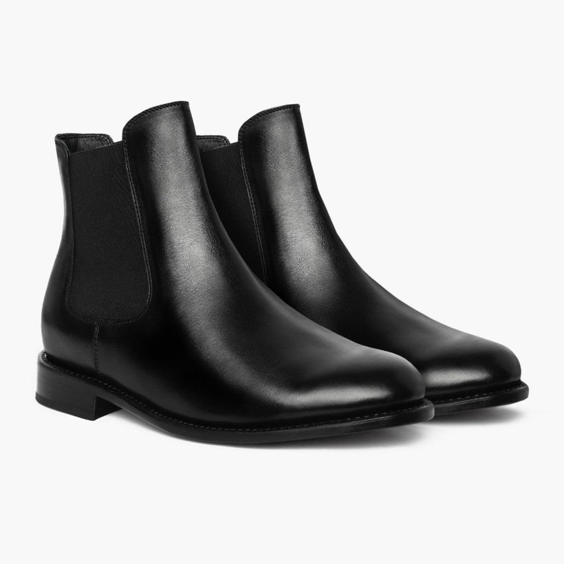 Cavalier أسود Leather Boots رجالي