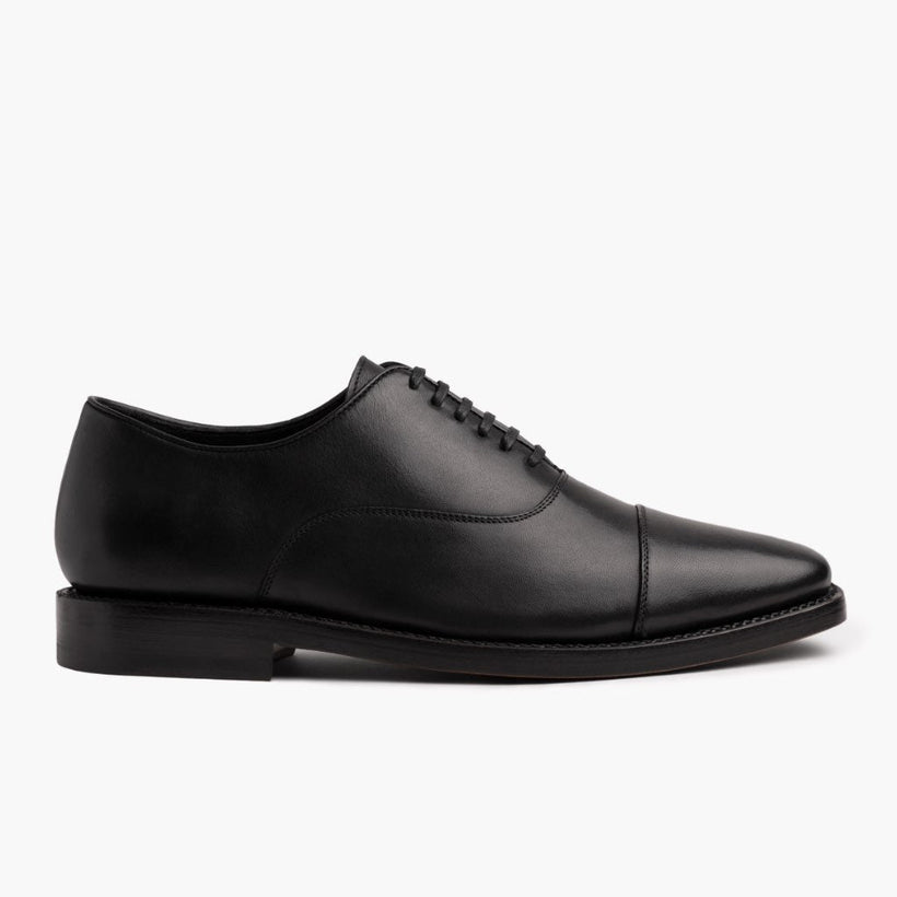 Executive أسود Leather Sneakers رجالي
