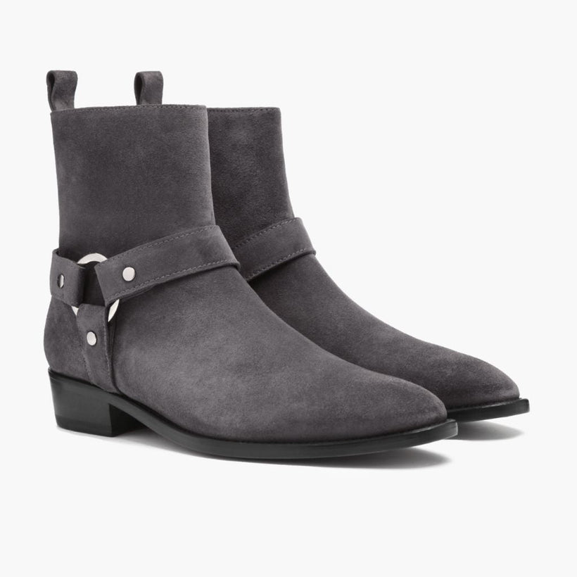 Harness Grey Suede أحذية بوت جلدية رجالي