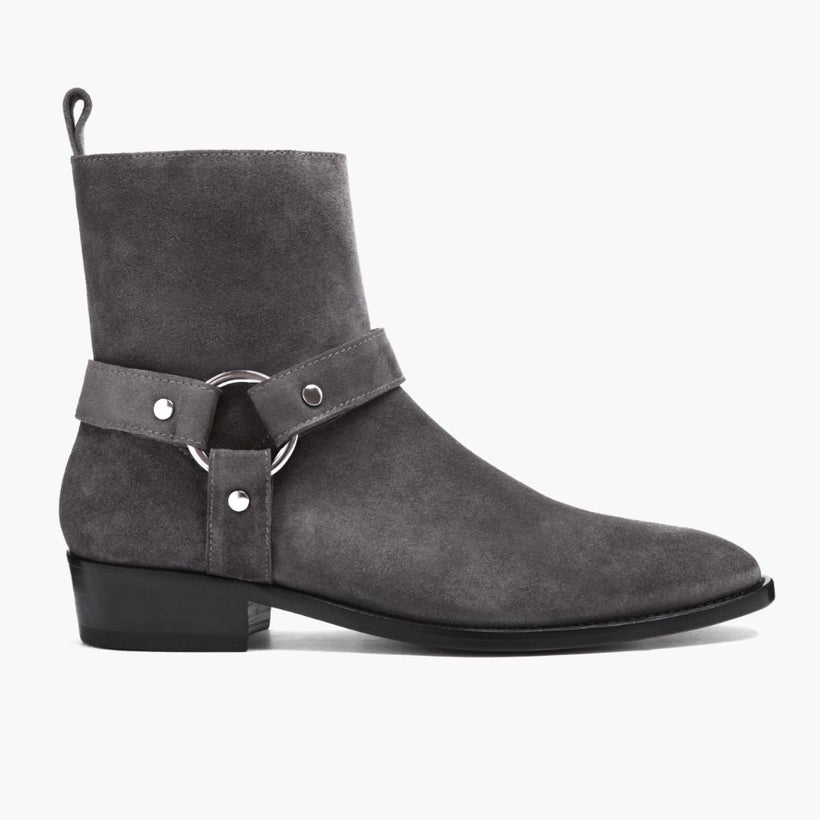 Harness Grey Suede أحذية بوت جلدية رجالي