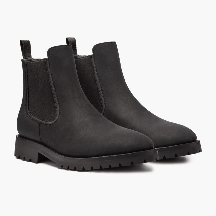 Legend أسود Matte Leather Boots رجالي