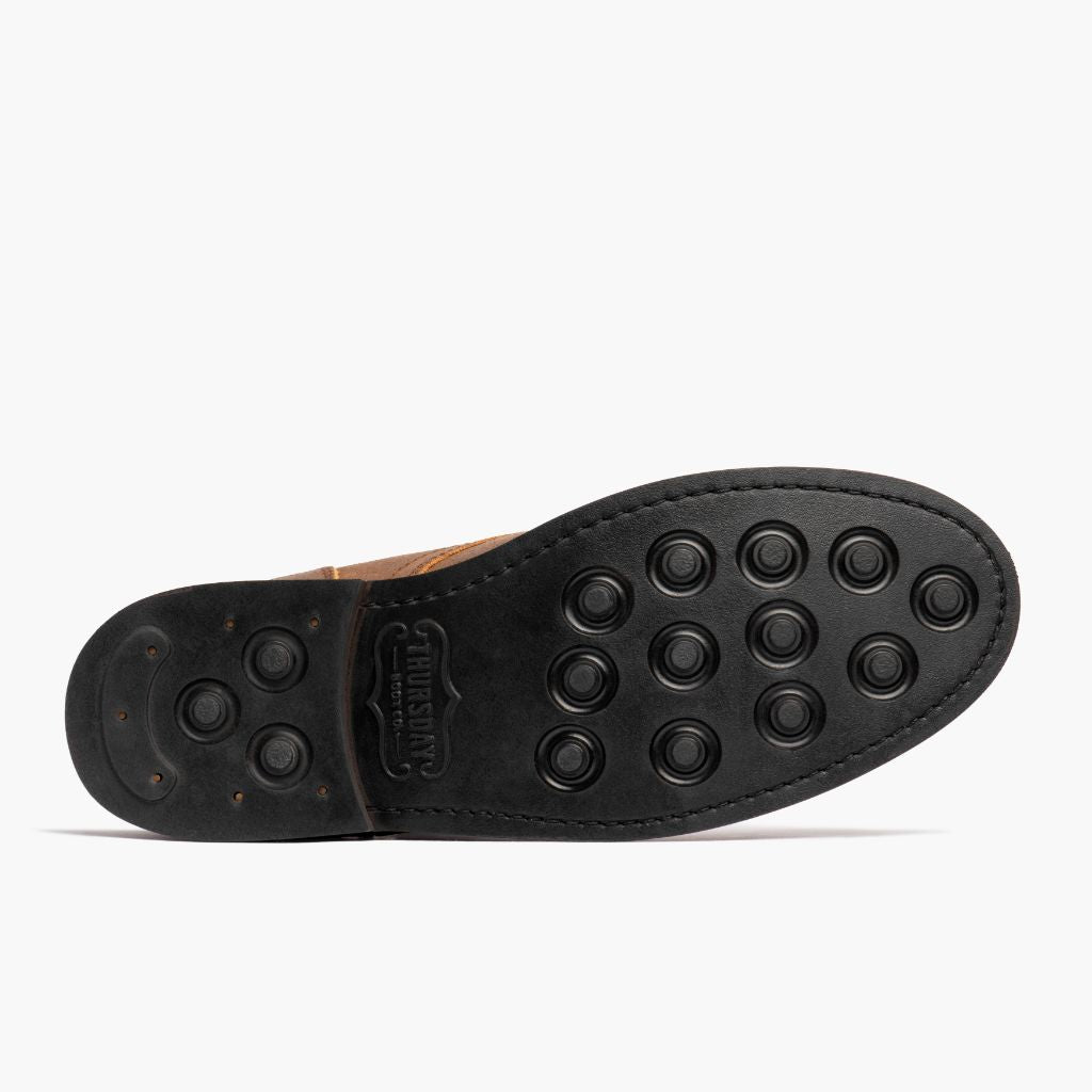 High-Traction Rubber Outsole & Lug Tread Pattern on President Safari أحذية بوت جلدية رجالي For Men