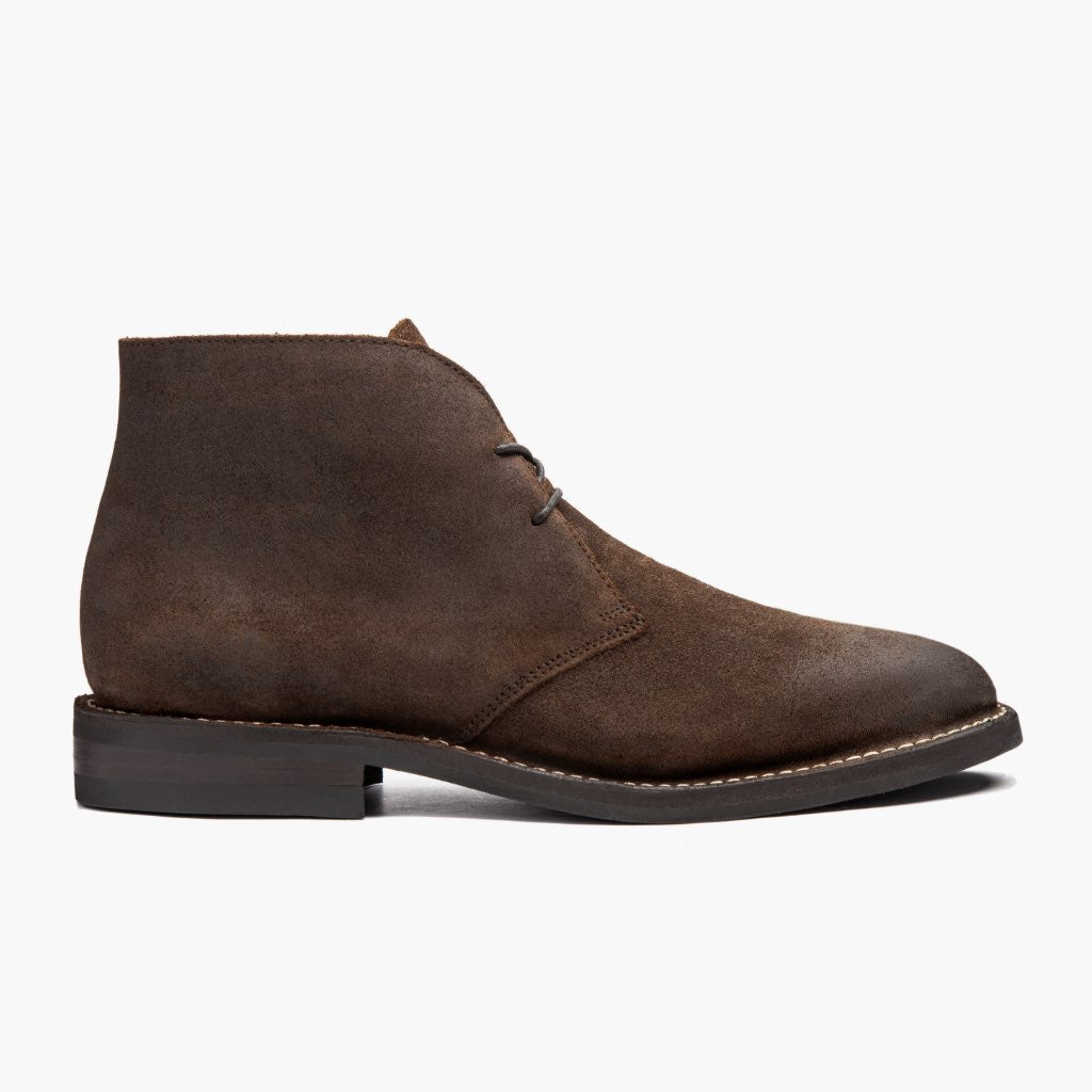 Mocha Full-Grain leather Boots - بناء غوديير ويلت المتين وتفاصيل مقدمة الحذاء