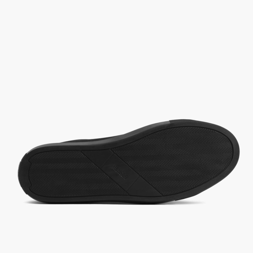High-Traction Rubber Outsole & Lug Tread Pattern on Premier Low Top أسود Matte سنيكرز جلدي كاجوال رجالي For Men