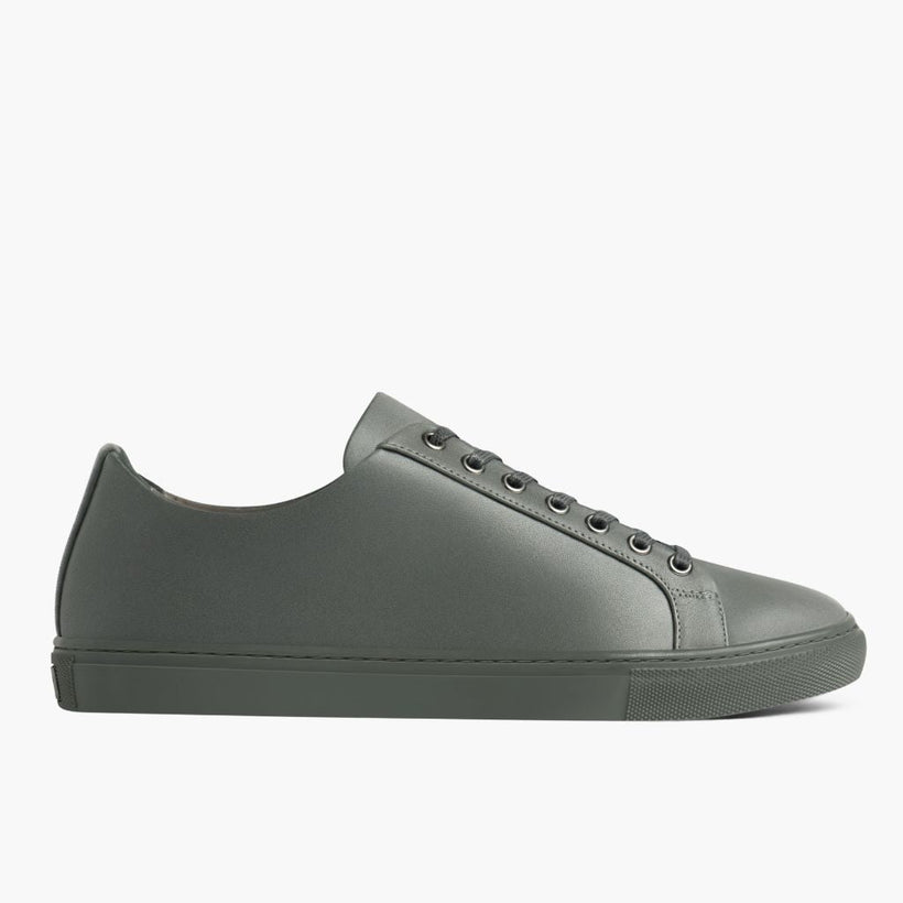 Premier Low Top Grey Leather Sneakers رجالي