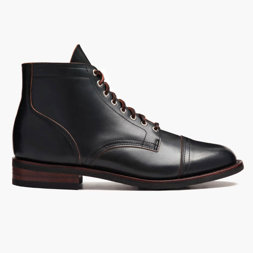 Classic Full-Grain leather Boots - Goodyear Welt Construction & Front Toe Box Detail