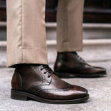 Authentic Full-Grain Leather Grain Depth & Pull-Up Patina Texture Detail