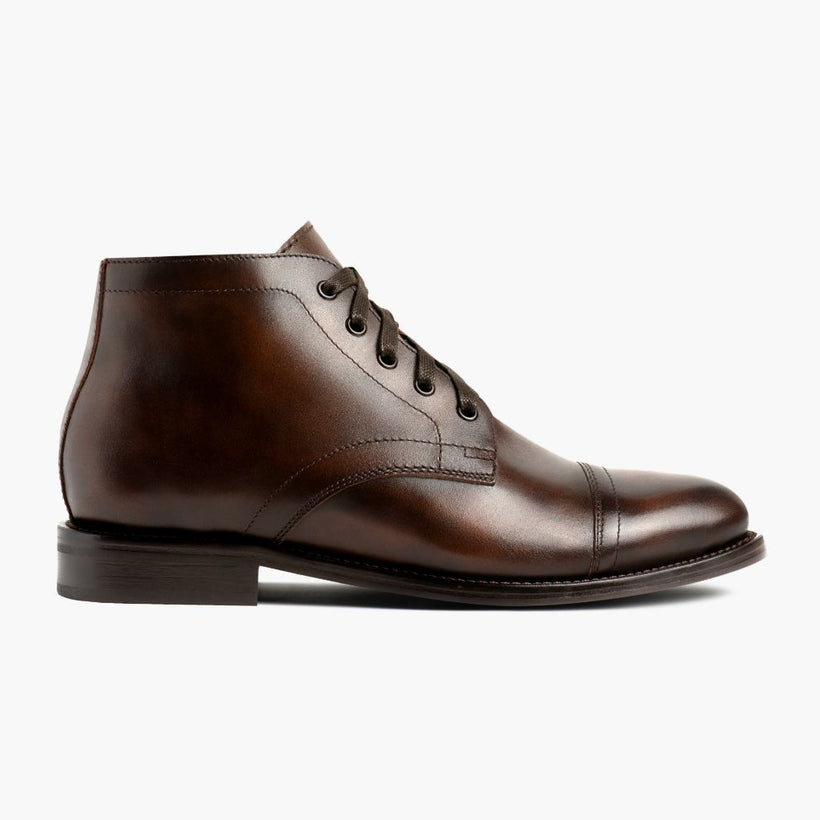 Cadet Rich Mahogany Leather Boots رجالي