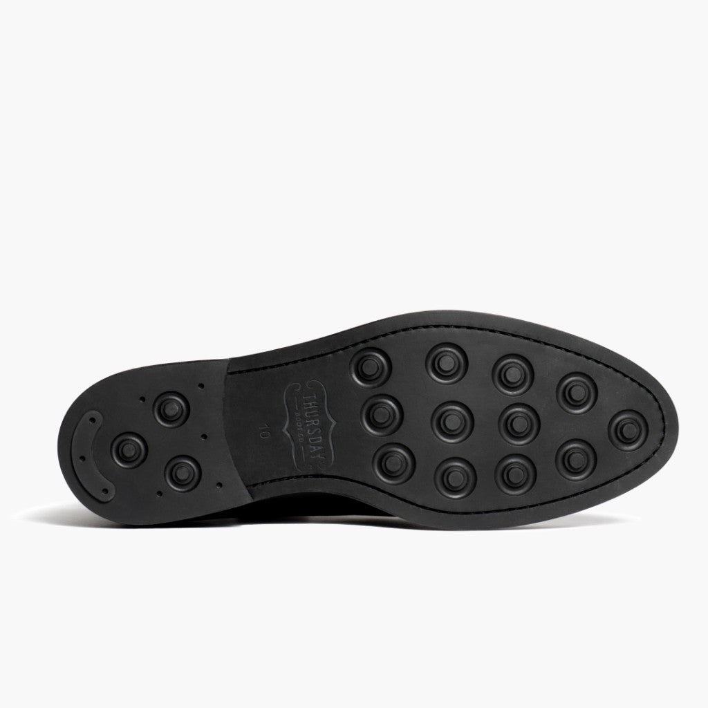 High-Traction Rubber Outsole & Lug Tread Pattern on Cadet Walnut أحذية بوت جلدية رجالي