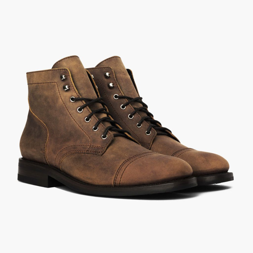 Captain Burnt Copper Leather Boots رجالي