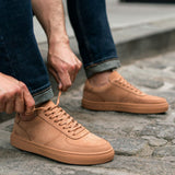 Styled On-Foot Perspective Demonstrating Ankle Fit & Silhouette on Model