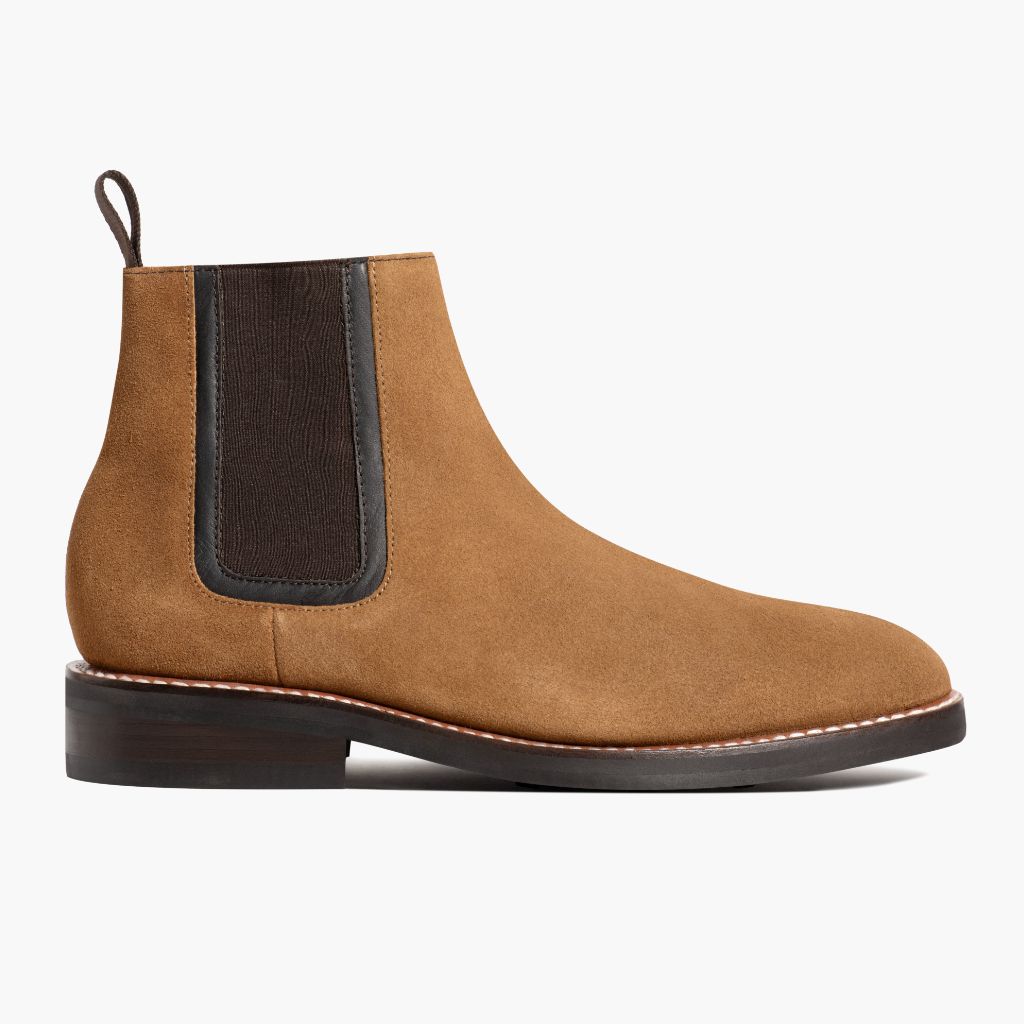Classic Goatskin Suede Leather Boots - بناء غوديير ويلت المتين وتفاصيل مقدمة الحذاء