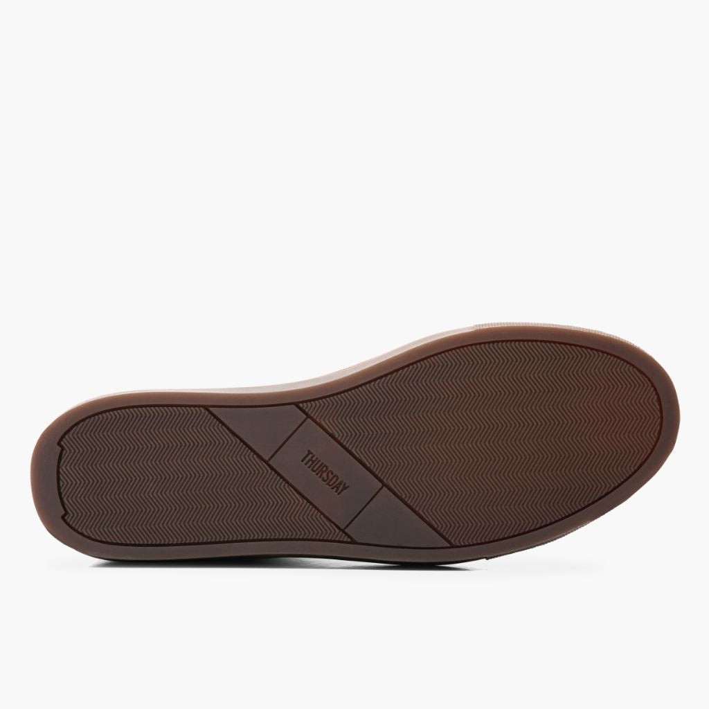 High-Traction Rubber Outsole & Lug Tread Pattern on Premier Low Top Natural سنيكرز جلدي كاجوال رجالي For Men