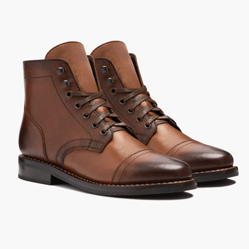 Classic Full-Grain leather Boots - Goodyear Welt Construction & Front Toe Box Detail