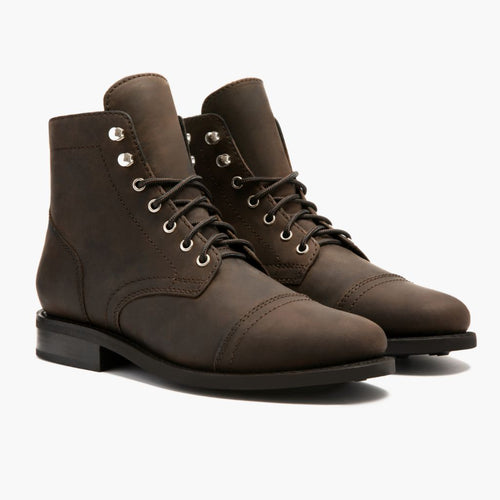 Classic Full-Grain leather Boots - Goodyear Welt Construction & Front Toe Box Detail