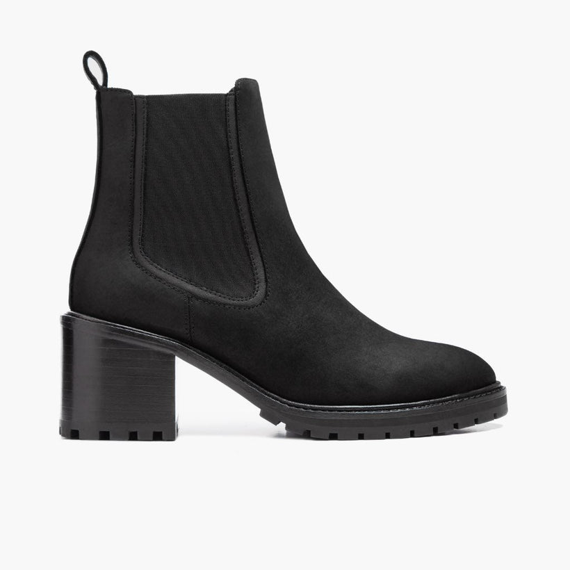 Knockout أسود Matte Leather Boots نسائي