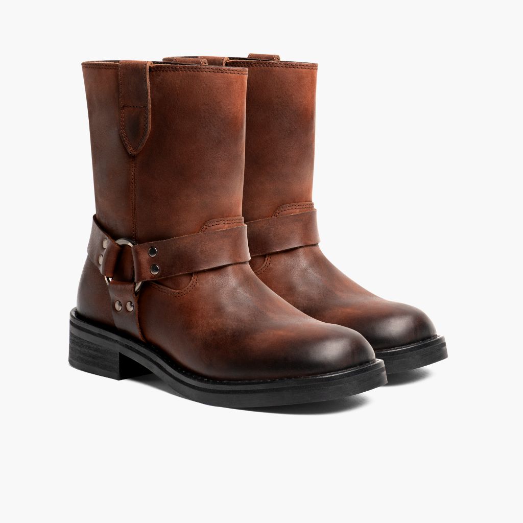 Brown Full-Grain leather Boots - بناء غوديير ويلت المتين وتفاصيل مقدمة الحذاء