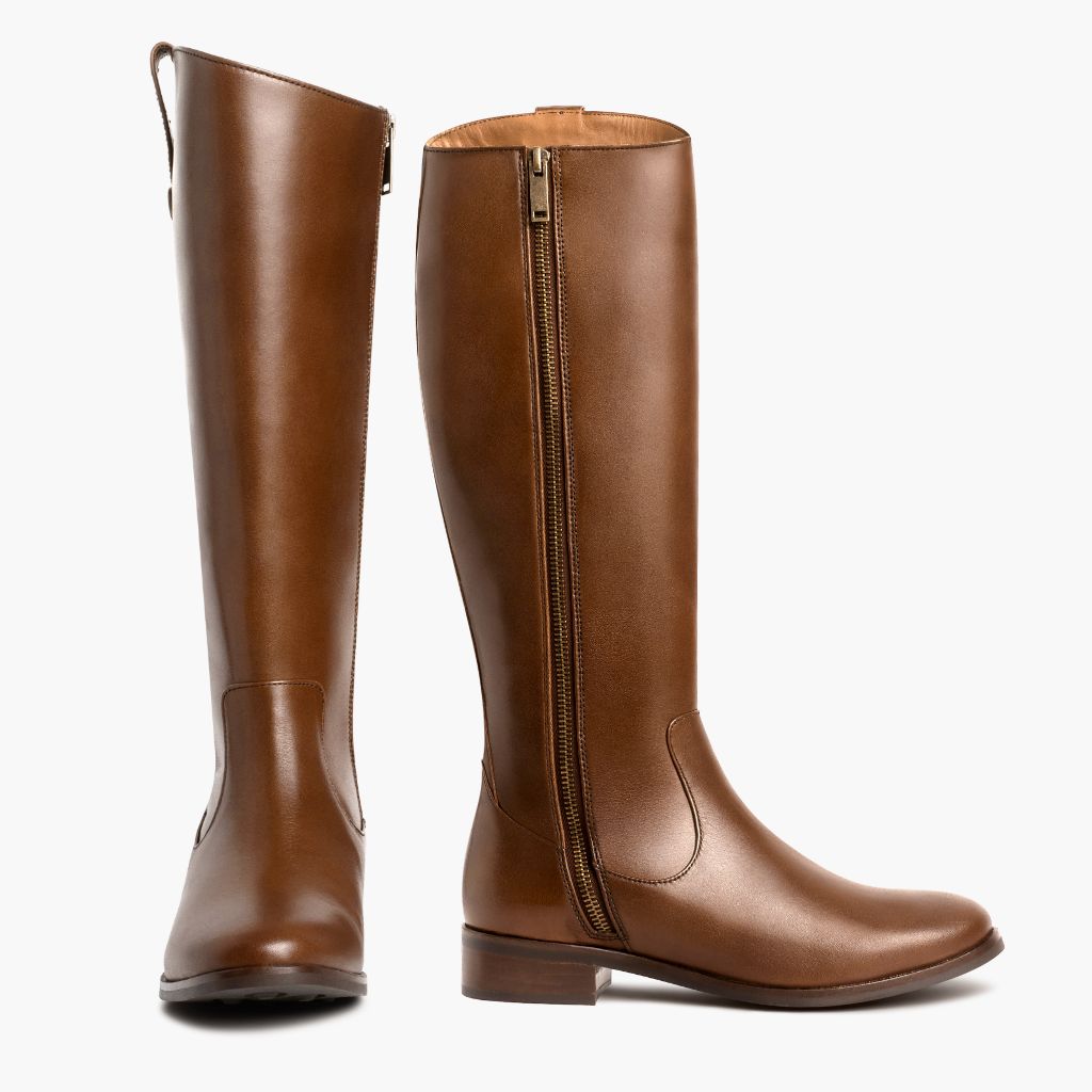 High-Traction Rubber Outsole & Lug Tread Pattern on Crown Cuero أحذية بوت جلدية نسائي