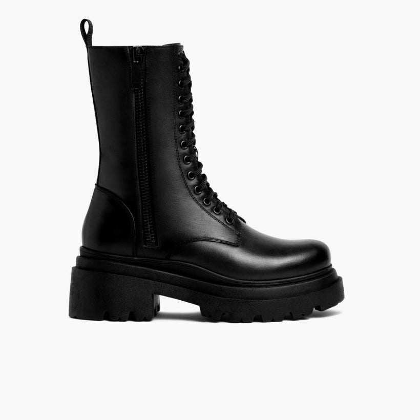 Fatale أسود Leather Boots نسائي