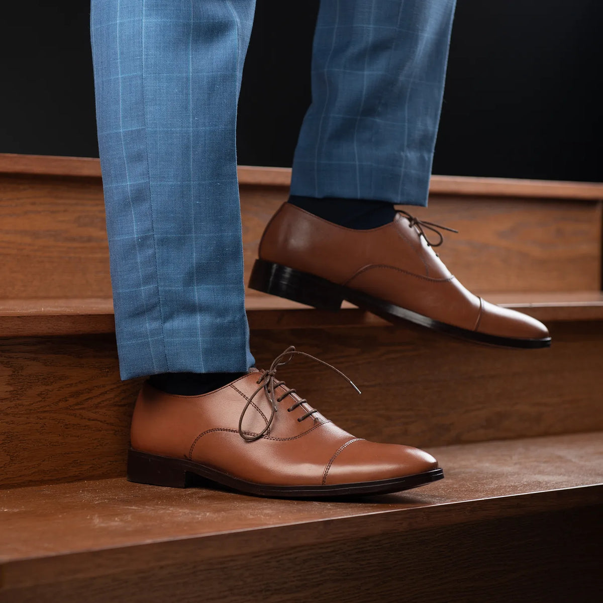 Orlaven Professor Oxford بيج تان أحذية جلدية كلاسيكية رجالي footwear image 10
