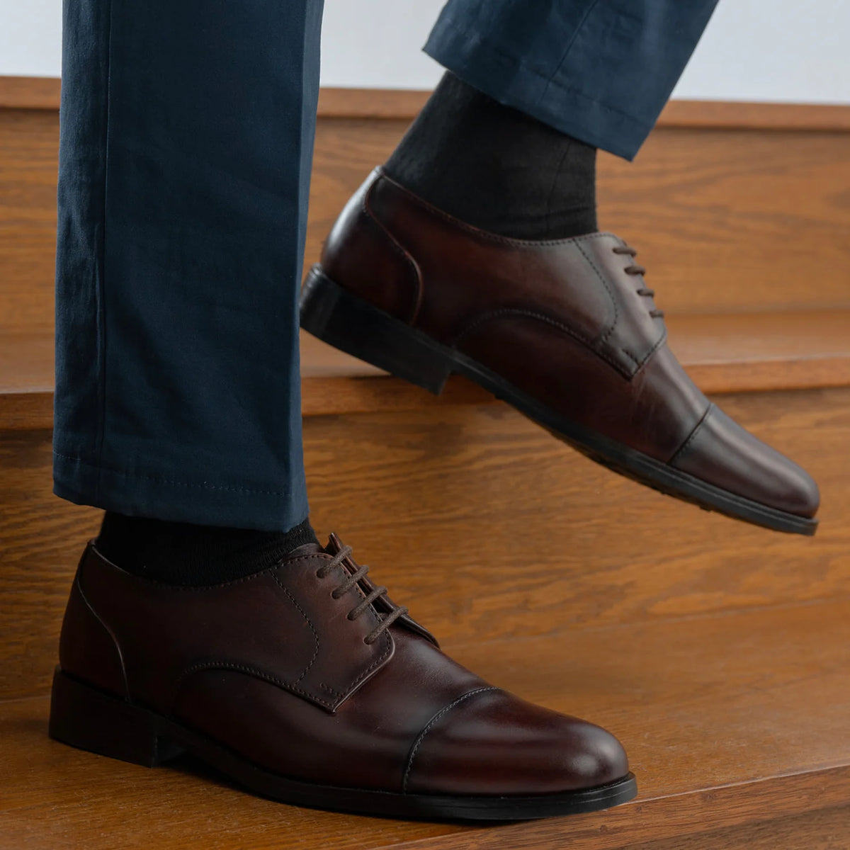 Orlaven Attorney Derby Burnished بني أحذية جلدية كلاسيكية رجالي footwear image 9