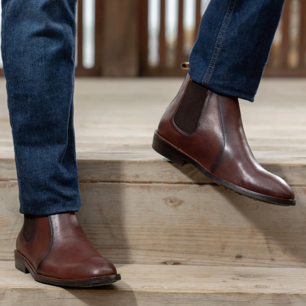 Orlaven Clarkson Chelsea بني Burnished أحذية بوت جلدية - StudGuard رجالي footwear image 9