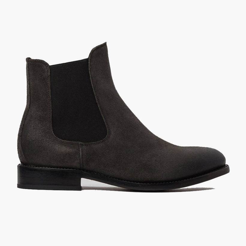Cavalier Shadow Grey Leather Boots رجالي