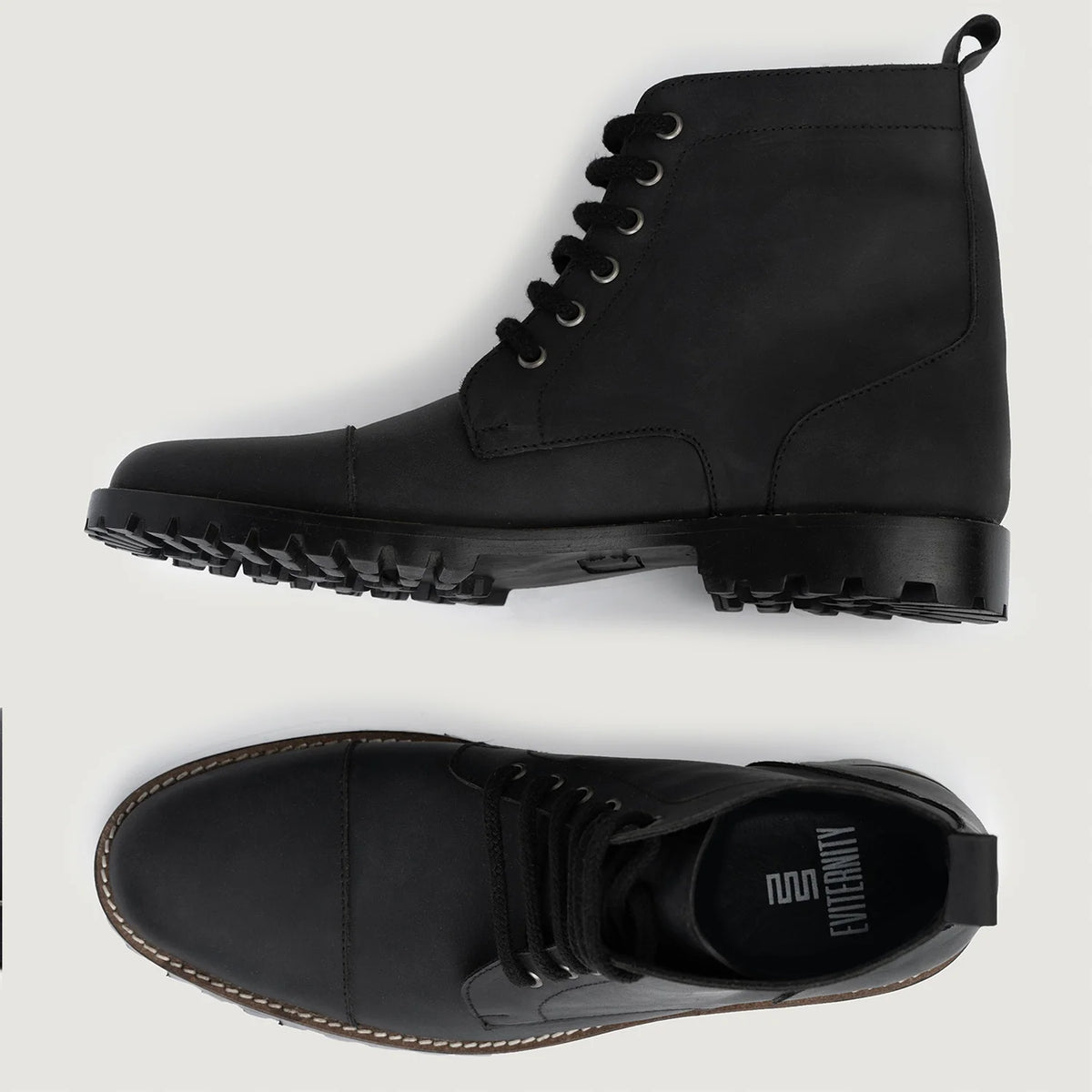 Knight Derby أسود Matte Nubuck أحذية بوت جلدية - TerraGrip رجالي - دعامة الكعب المقواة وتفاصيل الخياطة المزدوجة الدقيقة