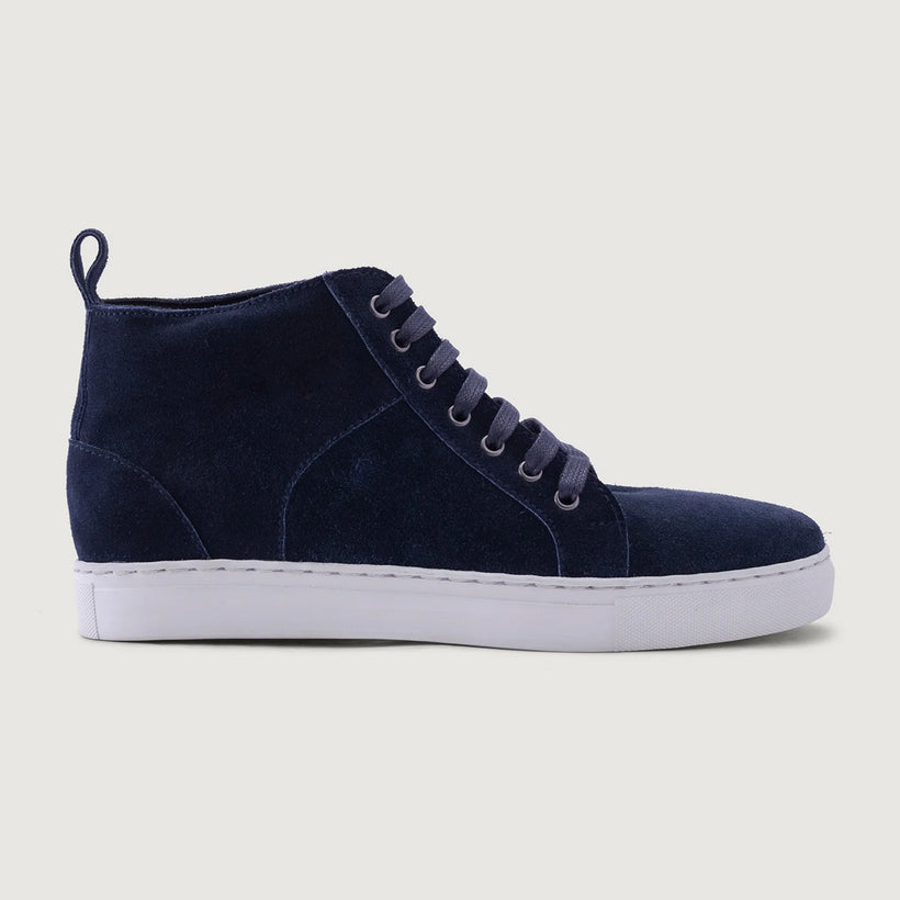 Marty High Top أزرق Suede سنيكرز جلدي كاجوال رجالي
