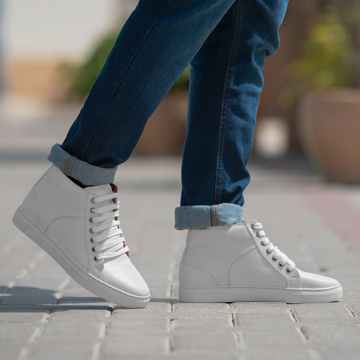 Styled On-Foot Perspective Demonstrating Ankle Fit & Silhouette on Model