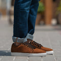 Murphy Low Top بني Suede سنيكرز جلدي كاجوال رجالي