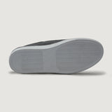 High-Traction Rubber Outsole & Lug Tread Pattern on Murphy Low Top Grey Suede Leather Sneakers For Men