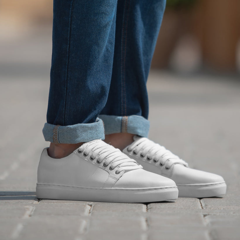 Murphy Low Top White سنيكرز جلدي كاجوال رجالي