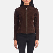 
Adalyn مبطن ومحاك Mocha Suede جاكيت بايكر جلد طبيعي نسائي - عرض أمامي وقَصّة مفصلة أنيقة | شراء أونلاين عبر المتجر الرسمي