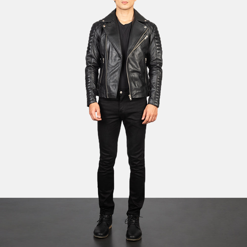 
Armand Green Suede Biker Jacket - عرض جانبي يوضح قَصّة الأكمام المريحة