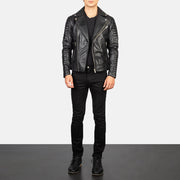 
Armand Green Suede Biker Jacket - عرض جانبي يوضح قَصّة الأكمام المريحة