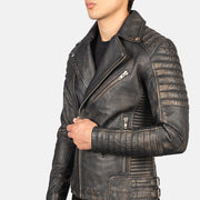 
Armand أخضر جاكيت بايكر جلد طبيعي رجالي – alternate product view 5