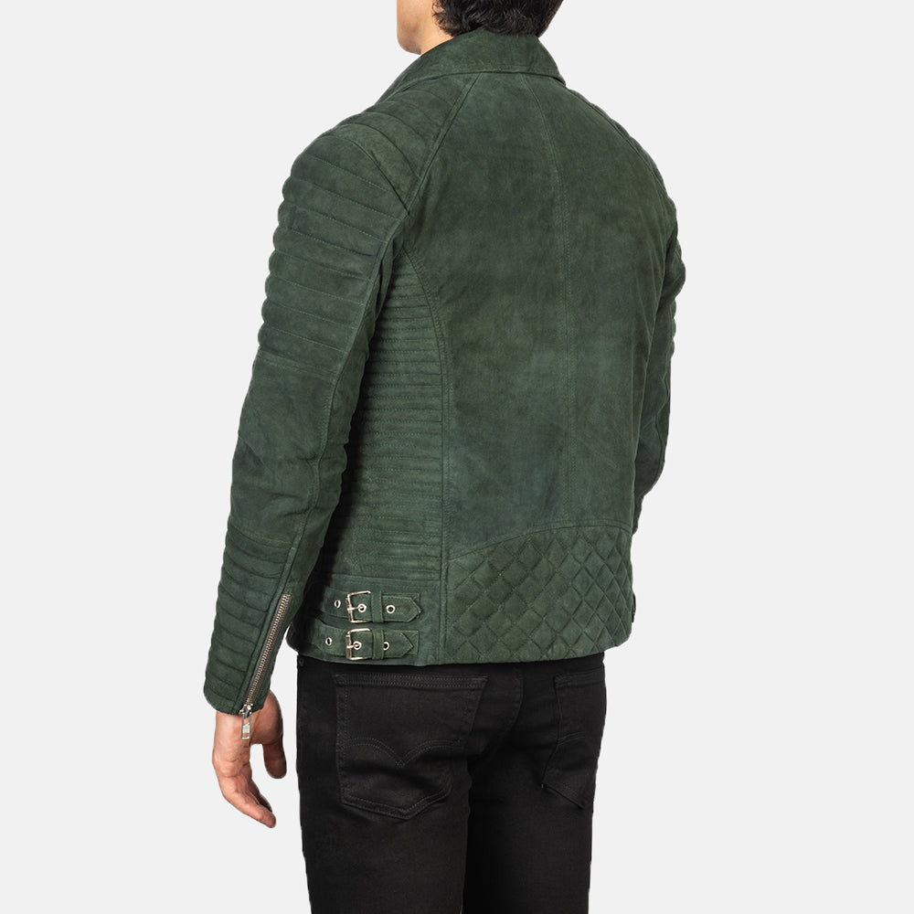 
Armand أخضر جاكيت بايكر جلد طبيعي رجالي – alternate product view 5