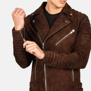 
Armand أخضر جاكيت بايكر جلد طبيعي رجالي – alternate product view 6